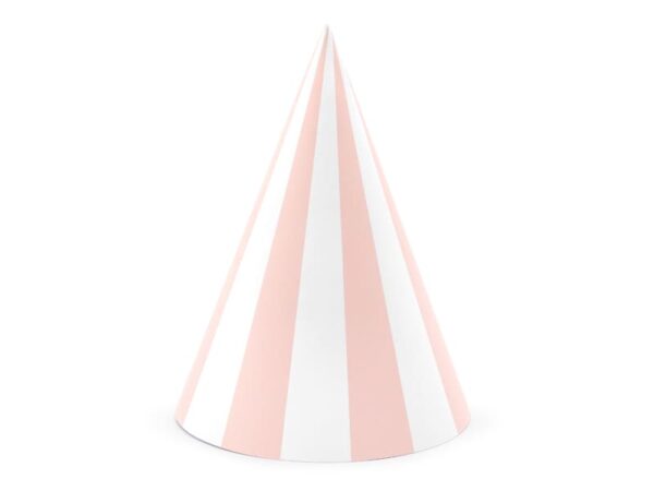 chapeau rayé rose pastel