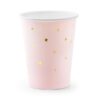 gobelet rose pastel étoiles dorées