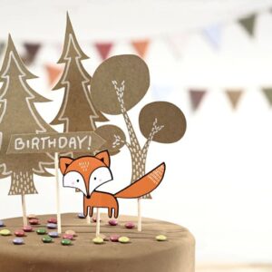 Cake topper forêt pour anniversaire