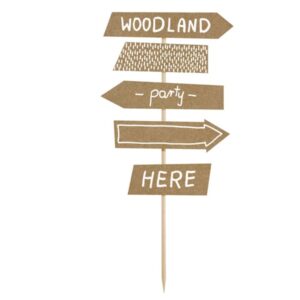 Cake topper Directions forêt pour anniversaire