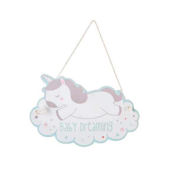 Plaque murale licorne baby