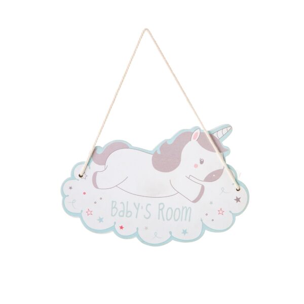 Plaque murale licorne baby