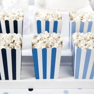 Boîtes à pop corn bleu