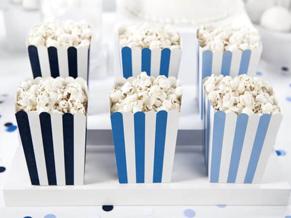 Boîtes à pop corn bleu