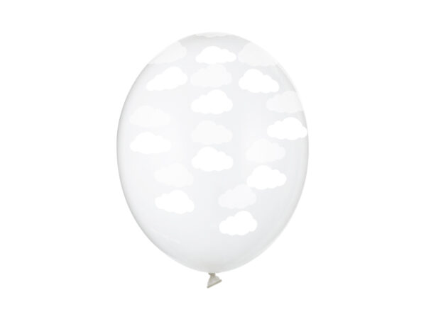 ballons anniversaire nuages blancs