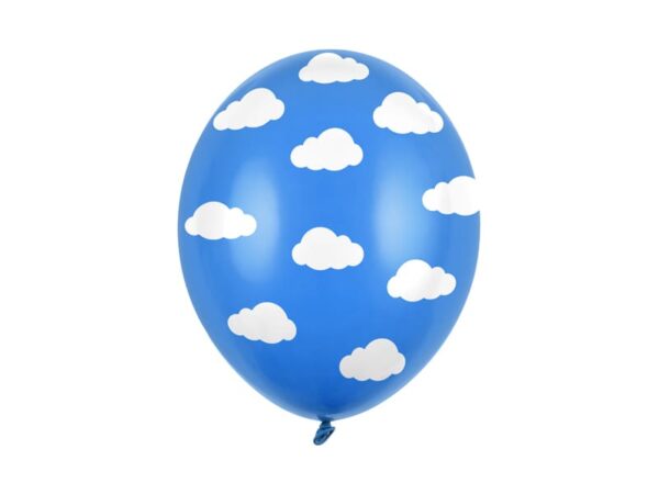 ballons anniversaire nuages bleus