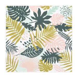 Serviettes aloha feuilles tropicale pour anniversaire