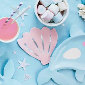 Serviettes forme coquillage pour anniversaire