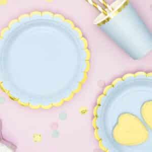 Assiettes Light Blue pour fêtes