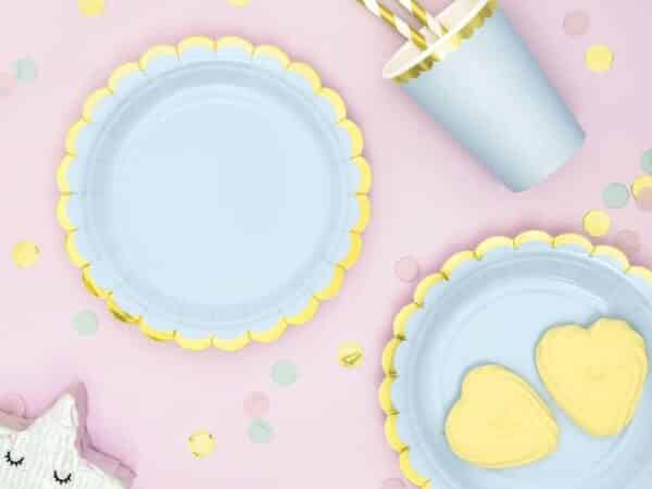 Assiettes Light Blue pour fêtes