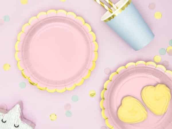 Assiettes Light Pink pour anniversaire