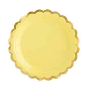 Assiettes Light Yellow pour anniversaire