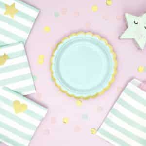 Assiettes Mint pour anniversaire