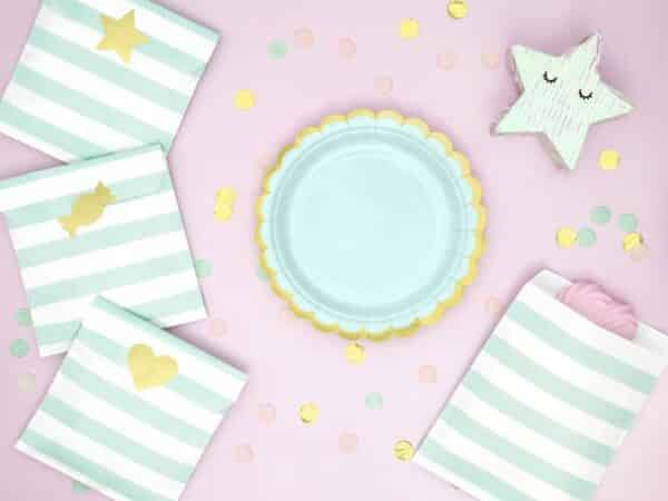 Assiettes Mint pour anniversaire