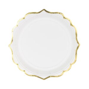 Assiettes blanches pour fêtes