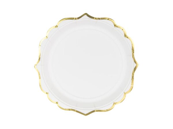 Assiettes blanches pour fêtes