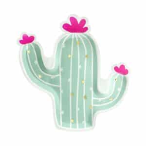 Assiettes forme Cactus pour anniversaire