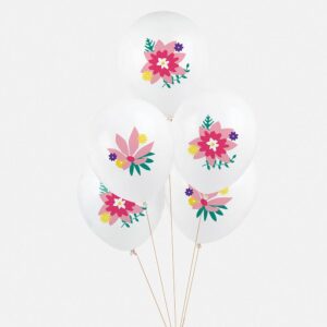 ballons anniversaire fleurs