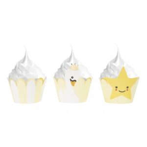 Caissettes cupcakes baby cygne jaune pastel