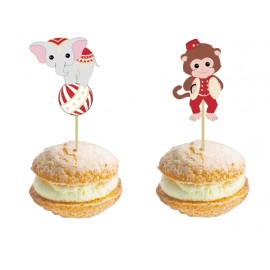 Cake toppers vintage cirque pour anniversaire