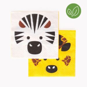 serviette safari pour anniversaire