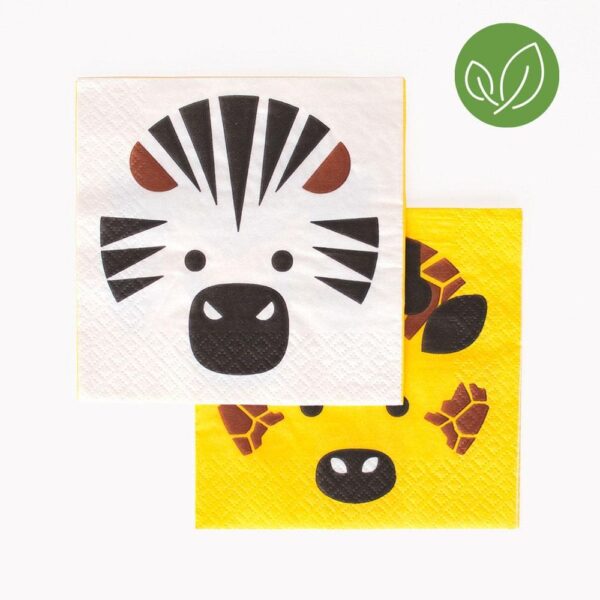 serviette safari pour anniversaire