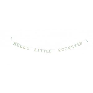 Guirlande hello little rock star mint pour anniversaire