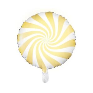 Ballon rond jaune pastel