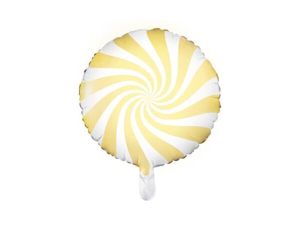 Ballon rond jaune pastel