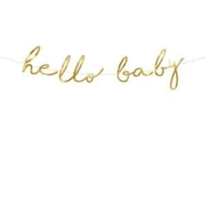 Bannière Hello baby gold