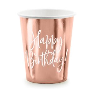 Gobelets happy birthday rose gold