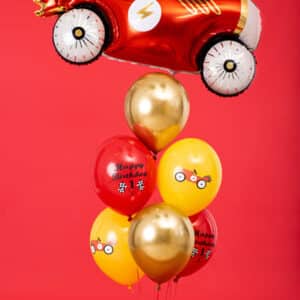 Ballon HAPPY BIRTHDAY MIX (Voiture rouge)