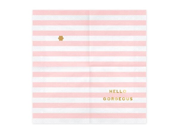 Serviettes hello gorgeous rose