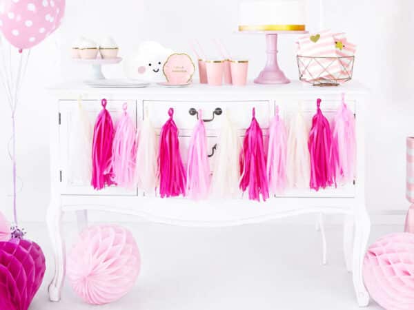 Guirlande tassel rose mix