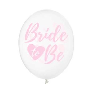6 Ballons bride to be rose