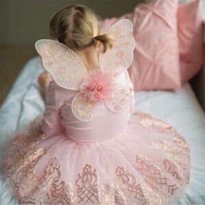 tutu avec ailes rose gold