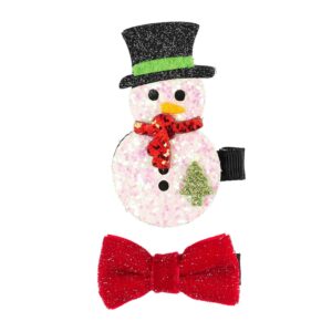 2 pinces à cheveux bonhomme de neige