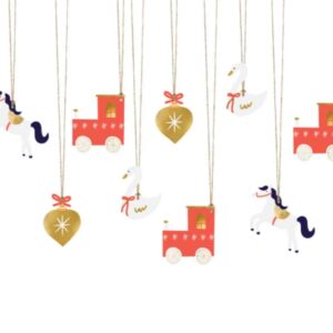 12 étiquettes train de Noël