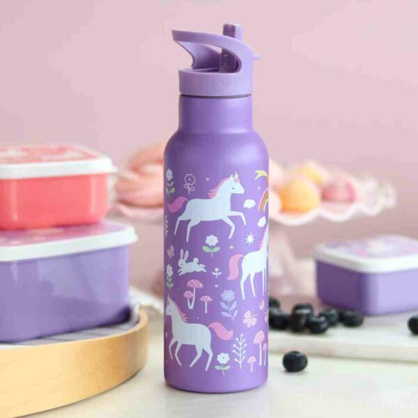 Gourde isotherme licorne 500 ml – Image 2
