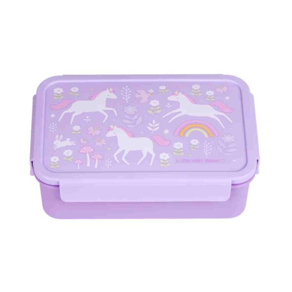 Lunch box compartimentée licorne violet