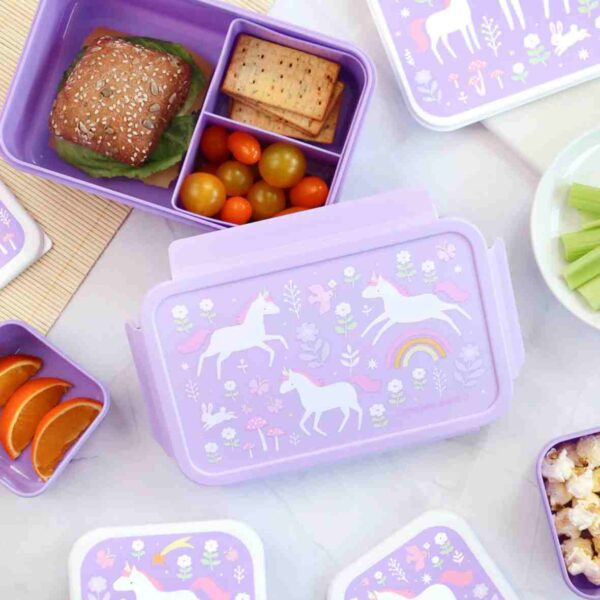 Lunch box compartimentée licorne violet – Image 4