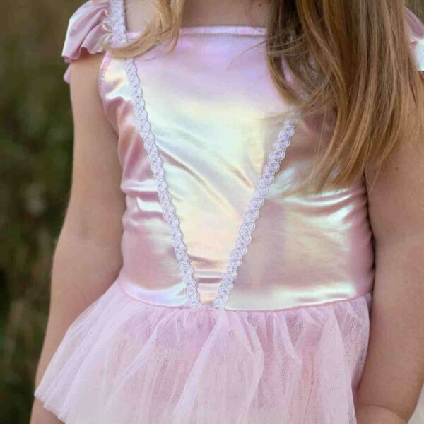 Robe à frou-frous arc-en-ciel pastel 5-6 ans – Image 2