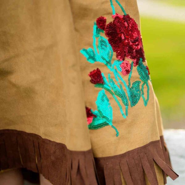 Robe de cow girl en daim 5-6 ans – Image 3