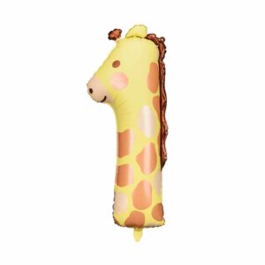 Ballon géant debout chiffre 1 girafe