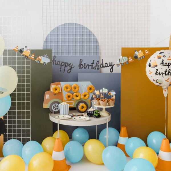 Bannière ''Happy birthday'' véhicules de chantier – Image 2