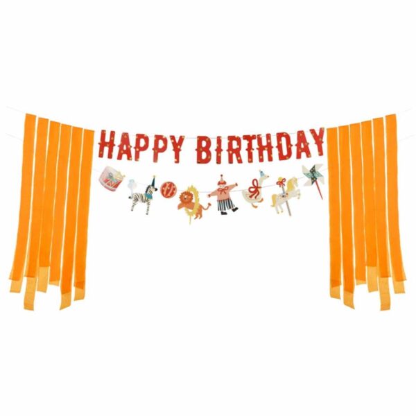 Bannière Happy Birthday Cirque