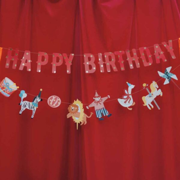 Bannière Happy Birthday Cirque – Image 2