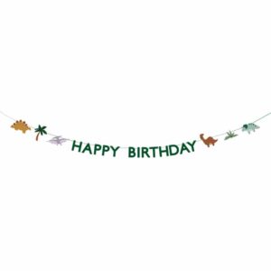 Bannière Happy Birthday Dinosaure