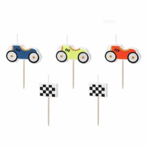 Bougies d'anniversaire voitures de course