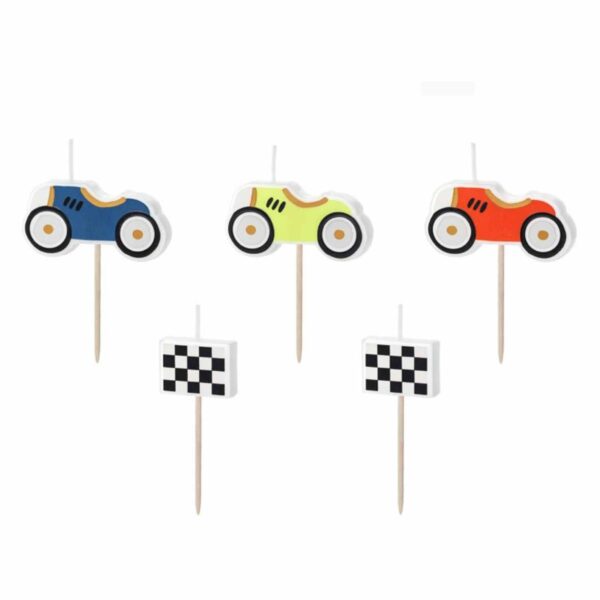 Bougies d'anniversaire voitures de course